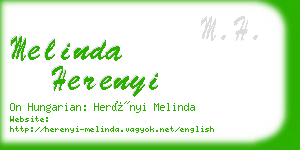 melinda herenyi business card